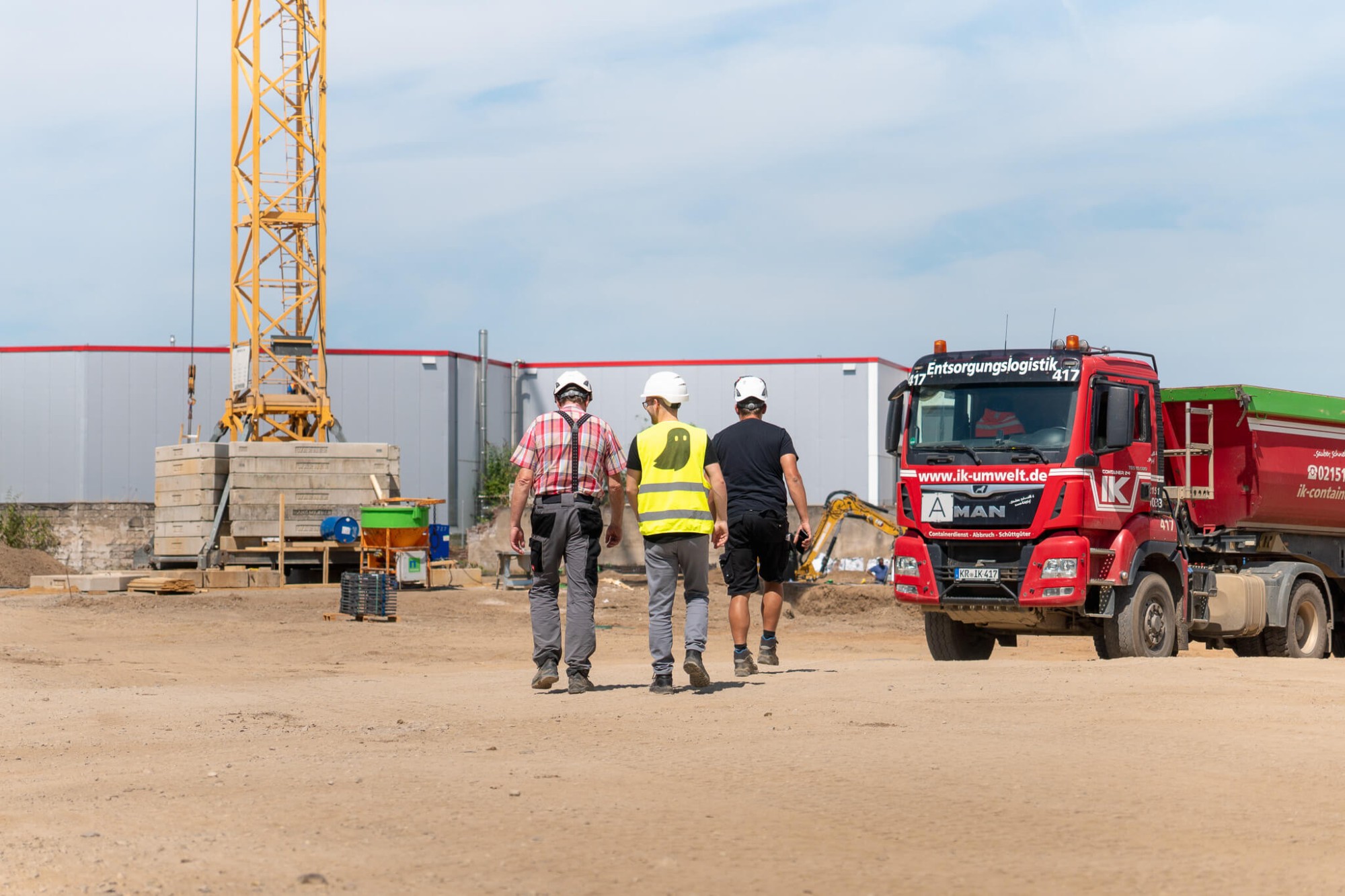 Construction site picture with truck