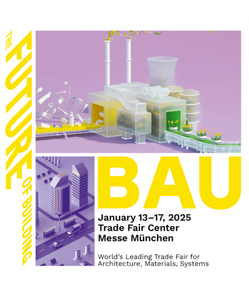 BAU Messe München 2023 Veranstaltung der Bauindustrie Logo